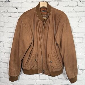 Wilsons Adventure Bound Originals Brown Soft Leather Bomber Jacket Men's XL